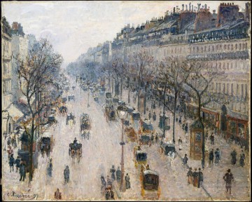 カミーユ・ピサロ Painting - モンマルトル大通り 冬の朝 1897年 カミーユ・ピサロ